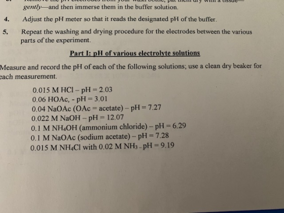 gent and then immerse them in the buffer solution. 4. Adjust the pH meter so that it reads the designated pH of the buffer. 5