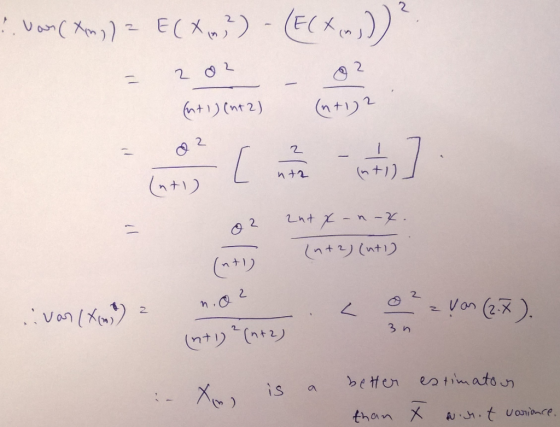 :. van(xmi)? E( X 2 ) (n+ 1) (nt 2) (n+1) 2 Clotis come inten] 2 2ut x -n-y. 2) (uti) (nt) .varl Xina Von (2x). 3 n (n+1) ² (