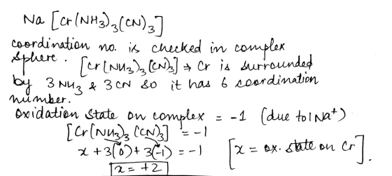 3 ㄐ dxidation State dvw 3 χ=ex.stte on Cr.