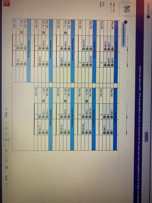 Chapter 3 Check my work mode : This shows what is correct or incorrect for the work you have completed so far. It does not in