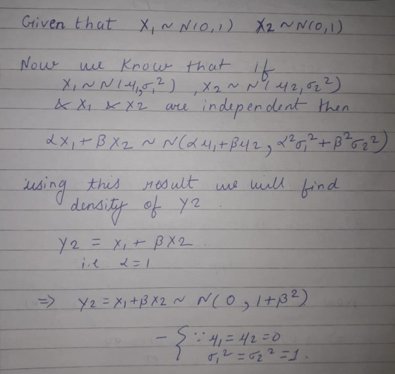 Criven that X NIo2 NO) Nour wu Krour that1 2 Xi ex ane indupenoint then 2-2 using this hsult ne wll ind