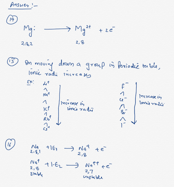 Answer 19 Mg2t +2e 2,8 2,9,2 mou doum a qp eniod teble lonu Tadi 1nerca E Naf 1mc7co loue vadu 1mtv cer n Lone radi 1 1 RbP N