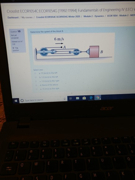 Crosslist ECOR1054C:ECOR1054G [11992:11994) Fundamentals of Engineering IV (LEC) W Dashboard / My courses / Crossfit CORTOSAC