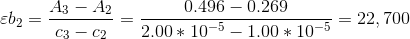 \varepsilon b_2 = \frac{A_{3}-A_{2}}{c_3-c_2}=\frac{0.496-0.269}{2.00*10^{-5}-1.00*10^{-5}}=22,700