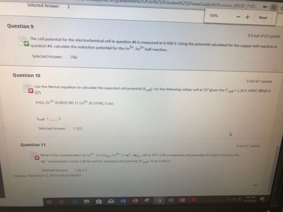 LUPIJFyldtebook%252Fdo%252Fstudent%252FviewGrades%3Fcourse_id%3D_7145... O Selected Answer: 2 Q 100% - Reset Question 9 0.5 o