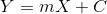 Y = mx +0