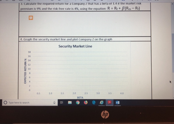13. Calculate the required return for a Company Z that has a beta of 1.4 if the market risk premium is 9% and the risk-free r