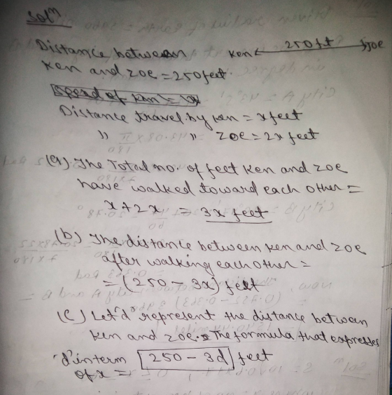croft Joe. Distance between t kent Ren and zoe=2rofect en Distance travel by ken = xfeet 1 x 80.811 zoe-20 feet you say. The