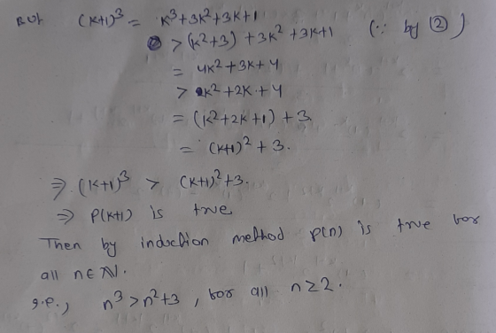 (by ) BUT CH3 = x + 3x² + 3 kt 1 > (2+3) + 3k² takt = 4x² + 3x + 4 7 2k² +2Kity = (K² + 2k to) +3. = (kH)2 +3. = (KiB > (k+1,