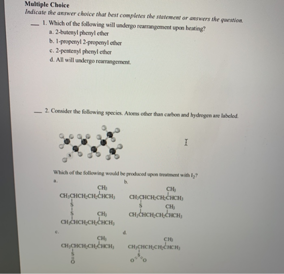 Multiple Choice Indicate the answer choice that best completes the statement or answers the question. 1. Which of the followi