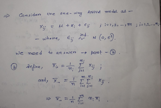 Comsiden tne one wa ANov mo del as - in d we need to answen → pant-CD M i Xj b cine