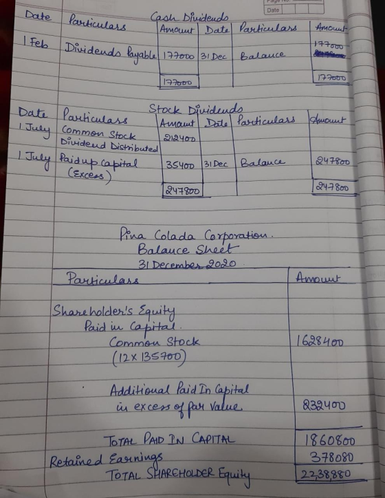 du . Date Date Particulars - ulars Cash Dividends Amount Date Amount Date Particulars | Amount 1 Feb 777000 | Dividends Payab