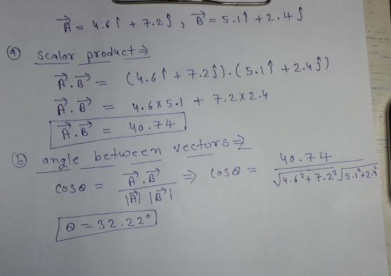Scalar podt ·アー つーう angle betao een vectors 40구나 同1凬1