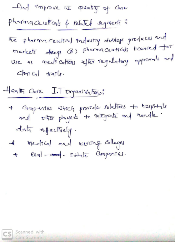 And improve the quality of Care pharmaceuticals & Related segments : the pharmaceutical industry devolops produces and market