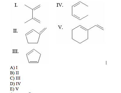 I. IV. V. A)I B) II C) III D) IV E) V