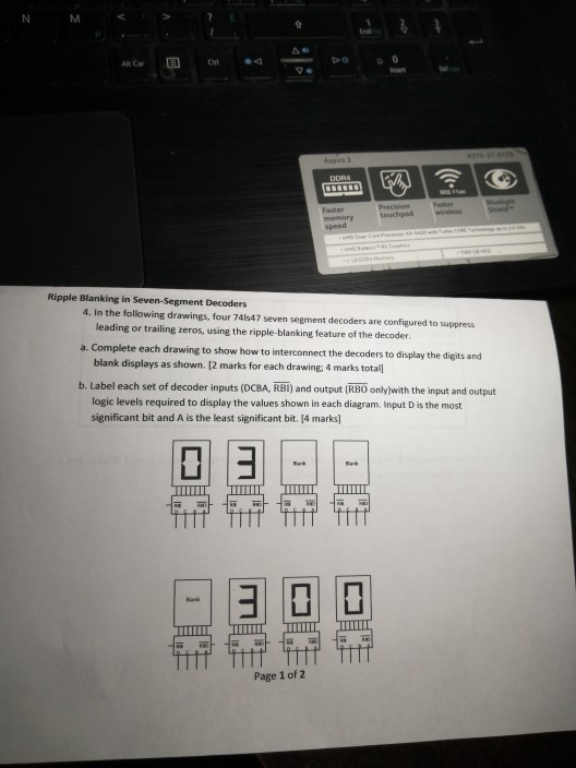 Alt Car Ripple Blanking in Seven-Segment Decoders 4. In the following drawings, four 741547 seven segment decoders are config