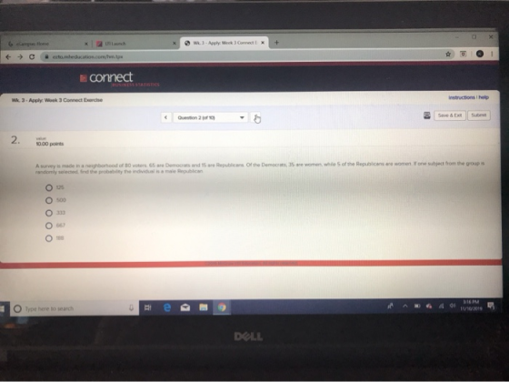 .. Aowy WooComment * E connect Wk. 3. Apply Week 3 Connect Bercise Instructions help O . B Save & Ext Some 10.00 pores A surv