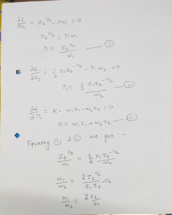 da = zz!__ 1w, = 0 Z2/2 = n wi n = Z212 = I 2, 222_7 W2 =0 n = ₂2, 22 Wz da an =k- w, z, - W₂ Z2 = 0 k=w,2, + W₂ Zz - Equatin