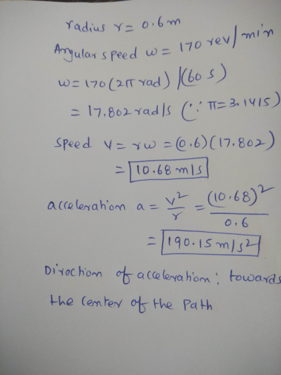 ulan s Pee d Speed V=sW-C6)(17,802) to .68 mls 9-15 m) 1 the (emtery o the Pa th