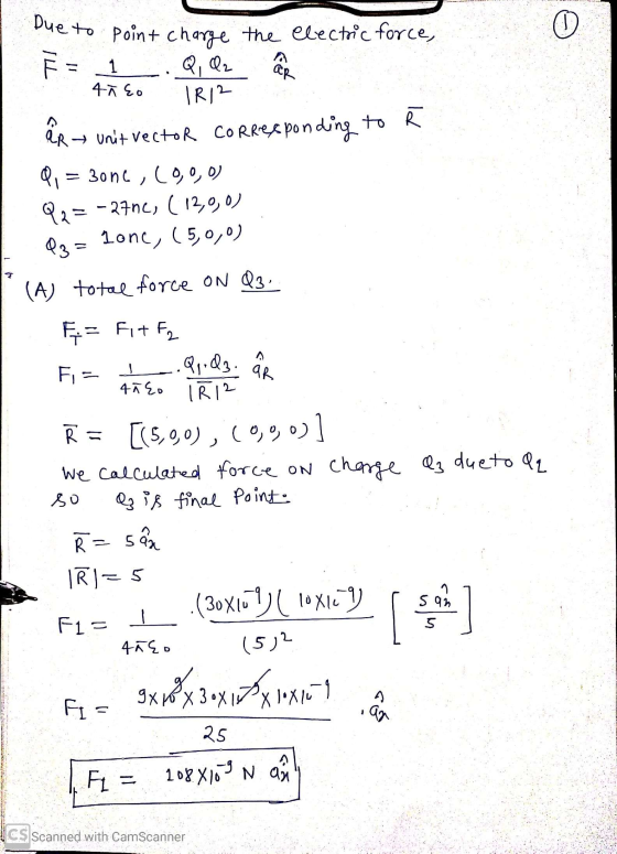 0 - ܝܢ AR 47 Eo QR- FLD (30x19 toxicy i sam Due to point charge the electric force, Ē IR12 → unit vector Corresponding to ē Q