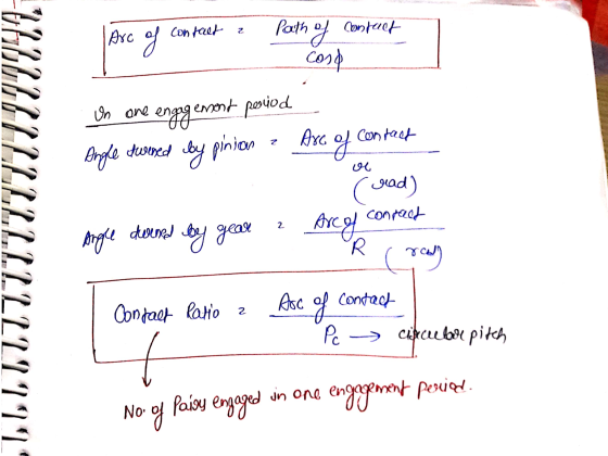 Are of content a Path of contact - cand In one enggemont pesviod Brgle turned by pinion 2 Axc of Contact us r rad) conreet 72