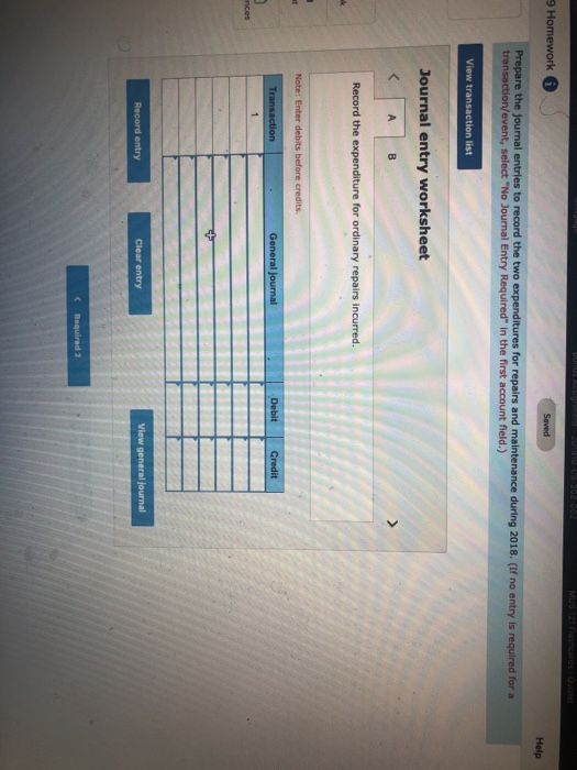 Journal entry worksheet
