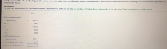 To better understand the rules for offsetting capital losses and how to treat capital losses carried forward analyze the foll