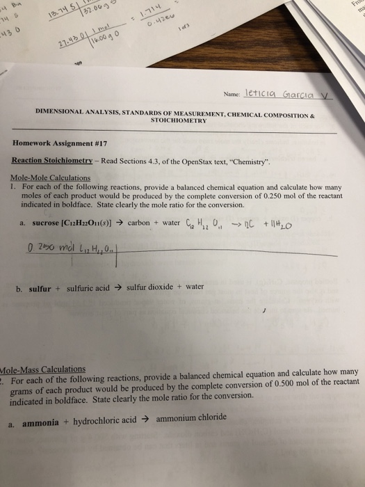 4 Ba 13.74 S T32.00 14 S 1714 o.42eu 43 0 27.4 01 mel 16.00 4 0 Fr 1 of 3 mac Name: leticia Garcia DIMENSIONAL ANALYSIS, STAN