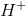 H^{+}