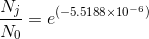 ] = f(-5.5188x10-6 NO