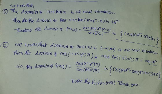 we know that 0 The domain a are fana is all neal numbers. Then to the domain of fost aretan (arty-2) in IR Thoreline the doma
