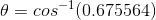 A = cos(0.675564)