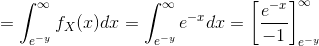 - ſ fx(a)dx = - T e-de ey