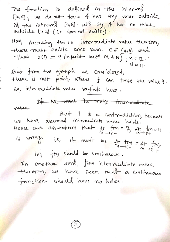 The fonction is defined in the internal [a,b], we do not know f has any value outside of the internal [a,b] . uts say it non