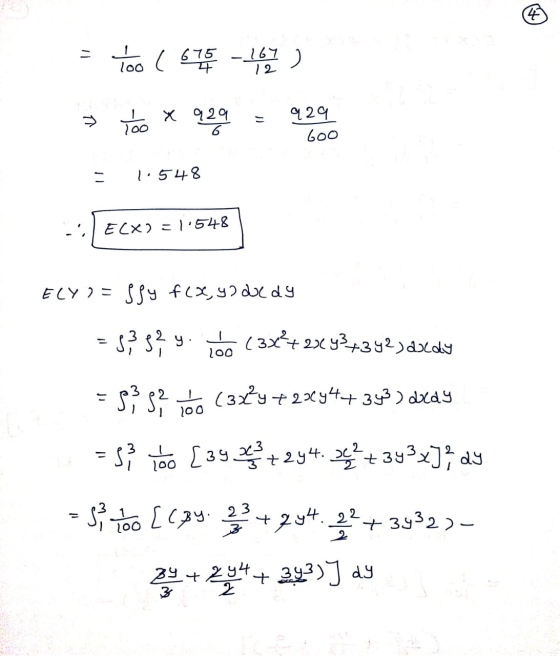 675 164 12 lo0 = too ( 675-40273 > the x 929 = 929 600 = 1.548 -- ECX) = 1:548 ELY ) = 5 Sy f(x,y) de dy = 53ş y. ló (3x++234