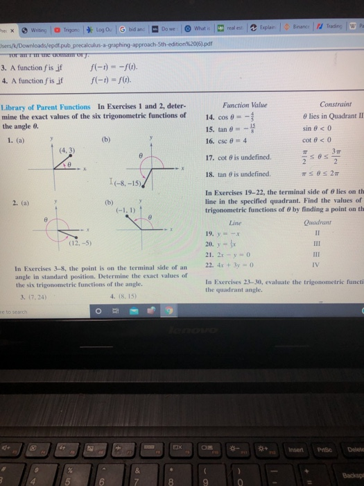 Epilar. Binance Trading w * Witing Trigone *Logo G od and Dow what createst sers/K/Downloads/pdf.pub precalculus-a-graphing a