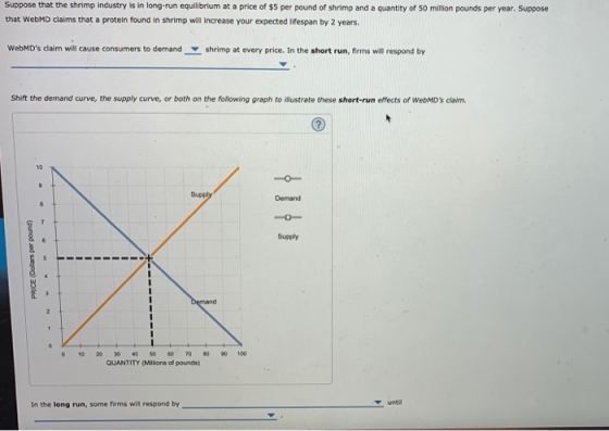 Suppose that the shrimp Industry is in long-run equilibrium at a price ...