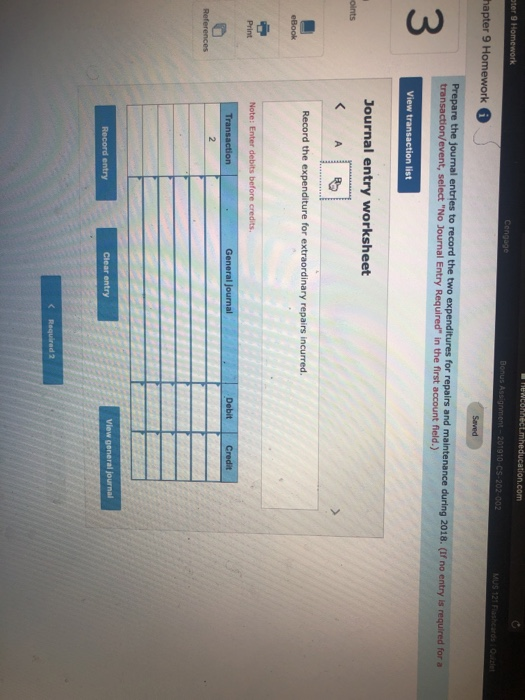 Journal entry worksheet