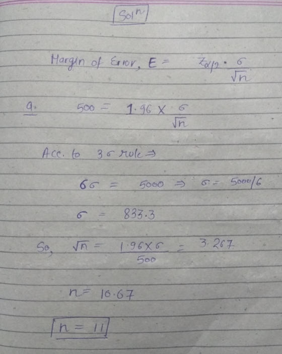 arin O a. 500 1.96 x 6 833.3 3:26 5o0 n 16.67 n= 11