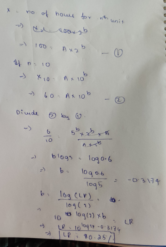 x. no. of hours for with unit طمننا ( - 100 = AX2b If na 10 - - x 10- Ax 10b 60. Ax 10b - . Divide by v blogs - logo.6 7 be l