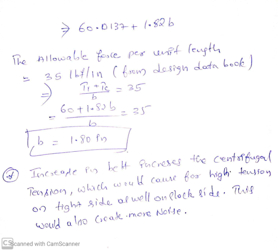 7 60-0137 +1.82b The Allowable force per unit length = 35 lbflin (from design data book) - . - b = PrtPc =35 Got1o82 b 235 b