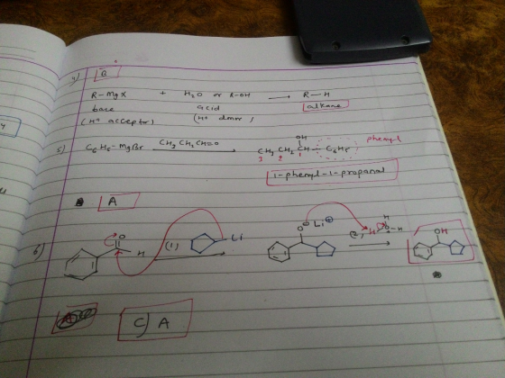 R H +- R-OH Ladkane bare acid H+ CHt accep tor) phem CH2 CH CHo CHy CH CHeH 2 L-pheml-lpropanal A Li A