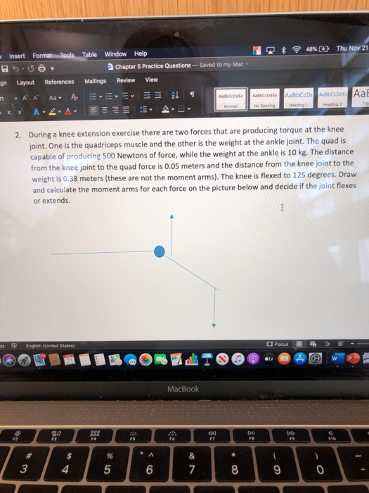 HP 48% ) Thu Nov 21 Insert Format Tools Table Window Help SU Chapter 5 Practice Questions -Saved to my Mac gn Layout Referenc