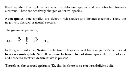Electrophile: Electrophiles are electron deficient species and are attracted towards electrons. These are positively charged