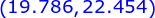 {\color{Blue} \left ( 19.786,22.454 \right )}
