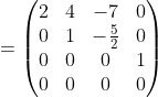 72 4 —7 0\ | о 1 - о| | o o o 1 \o o o o/
