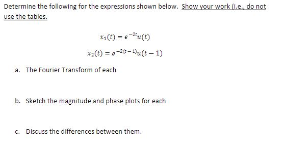 Determine the following for the expressions shown below. Show your work (i.e., do not use the tables. *1(t) = 6 -2tu(t) xz(t)