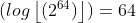 (log |(264)) 64