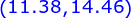 {\color{Blue} \left ( 11.38,14.46\right )}