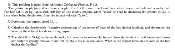 This problem is taken from Ahlborn's Zoological Ph